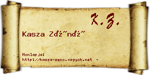 Kasza Zénó névjegykártya